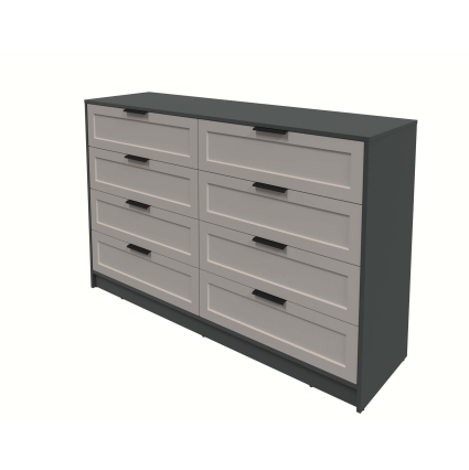 Kомод Тренд КТ-К157 (Антрацит ЛДСП/ Луна ЛМДФ) Ш1565 В1020 Г451